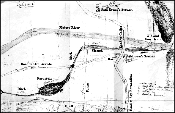 1884 Sketch Map of Victorville
