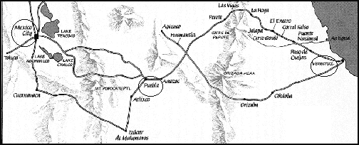 Map of Gen. Scott's route to Mexico City
